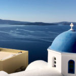 santorin, vue sur les îles