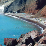 plage de Red Beach, île de Santorin