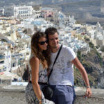 selfie sur Santorin