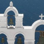 toits de santorin avec clochers