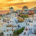 coucher de soleil sur Oia