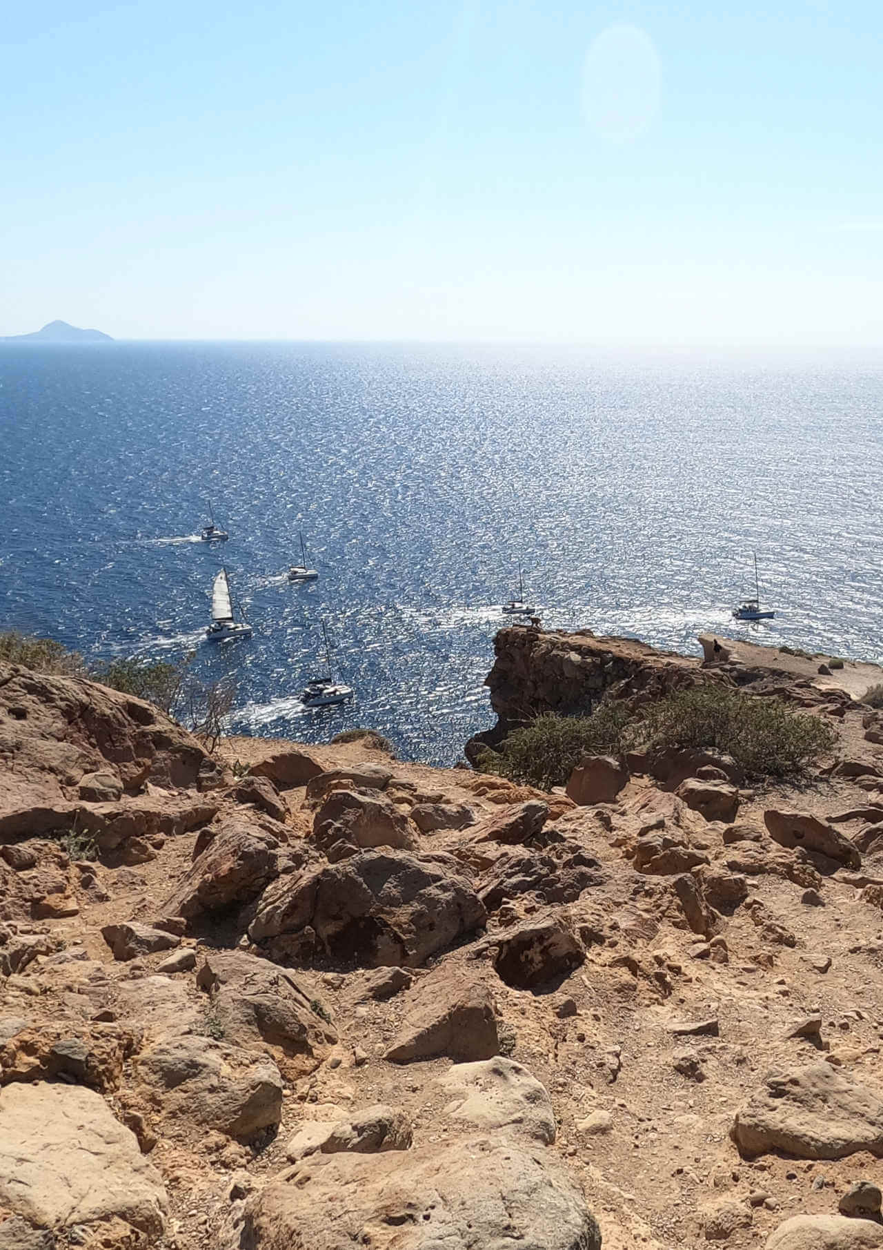 Mer Égée depuis le phare d'Akrotiri