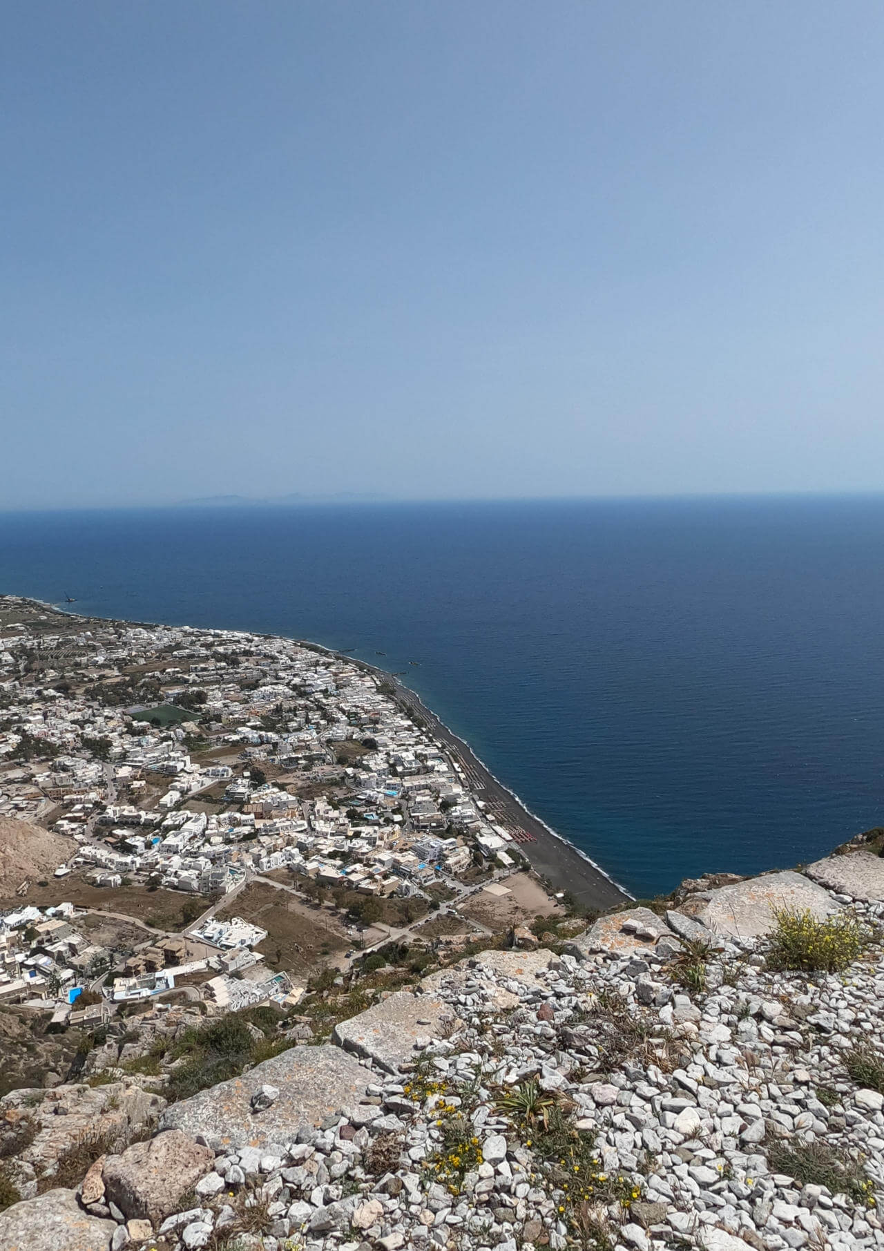 Kamari depuis la montagne