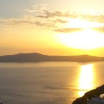 coucher de soleil depuis Fira