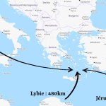 carte des distances pour Santorin