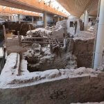 site archéologique d'Akrotiri sur Santorin