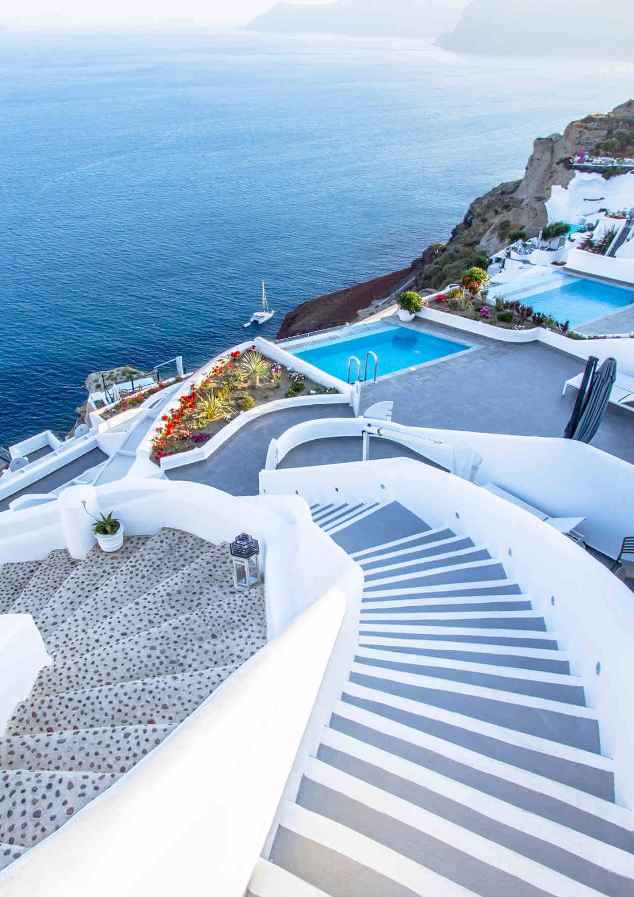 Santorin sans aucune présence humaine