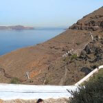 télécabines de Santorin et chemin des ânes